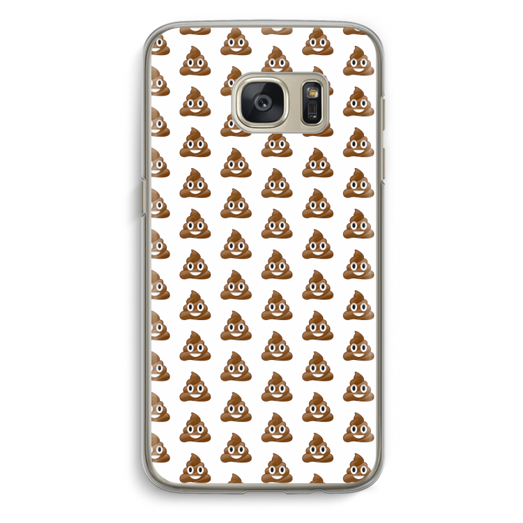 Poop emoji: Samsung Galaxy S7 Transparant Hoesje