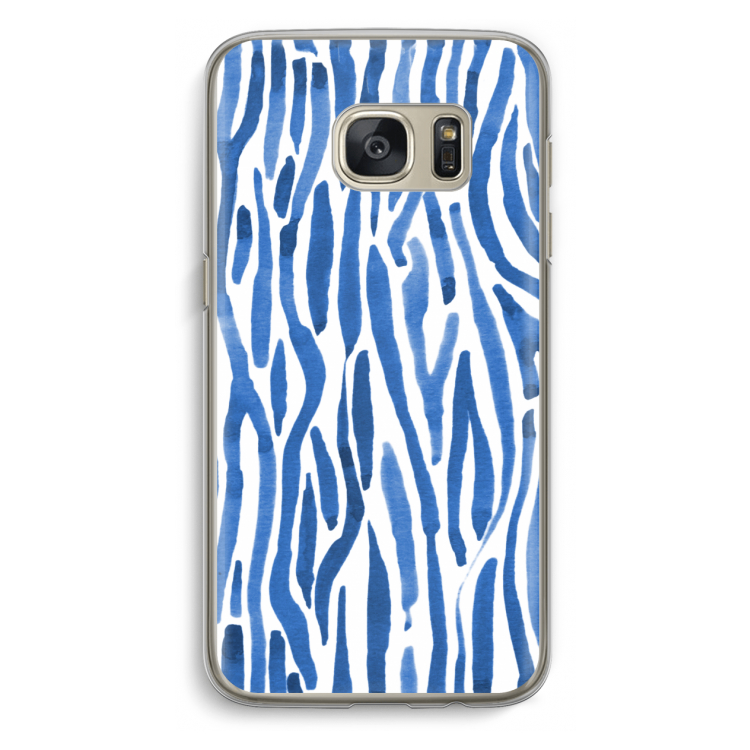 Blauwe nerven: Samsung Galaxy S7 Transparant Hoesje