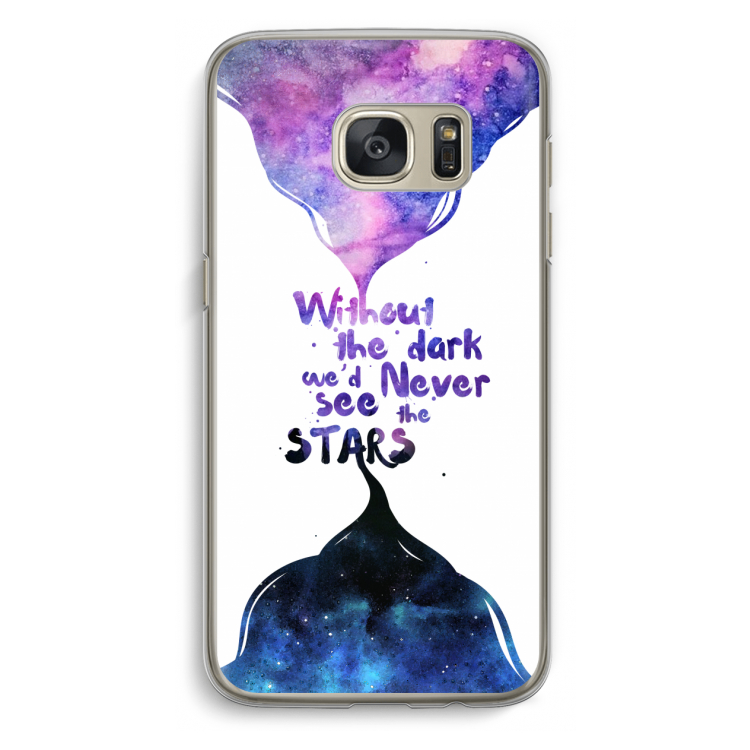 Stars quote: Samsung Galaxy S7 Transparant Hoesje