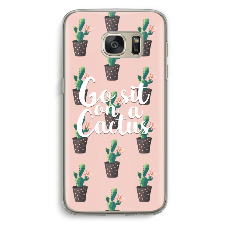 Cactus quote: Samsung Galaxy S7 Transparant Hoesje