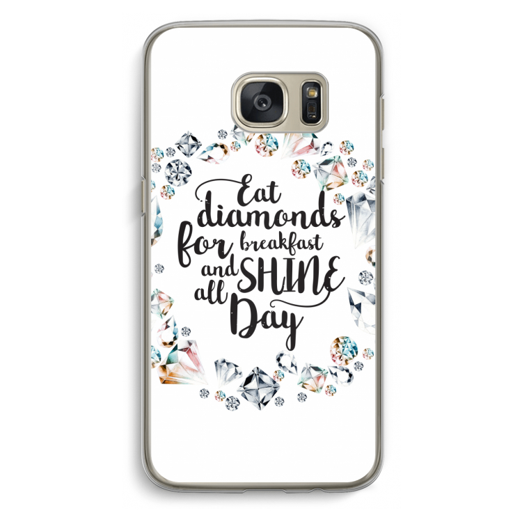 Diamonds: Samsung Galaxy S7 Transparant Hoesje