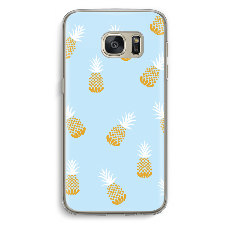 Ananasjes: Samsung Galaxy S7 Transparant Hoesje