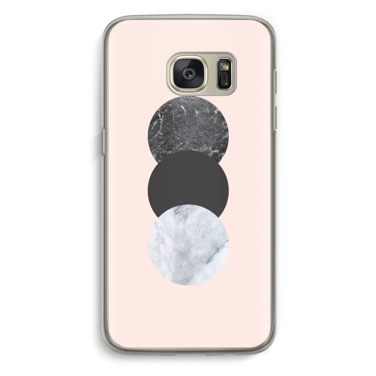 Marmeren cirkels: Samsung Galaxy S7 Transparant Hoesje