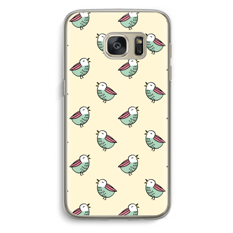 Vogeltjes: Samsung Galaxy S7 Transparant Hoesje