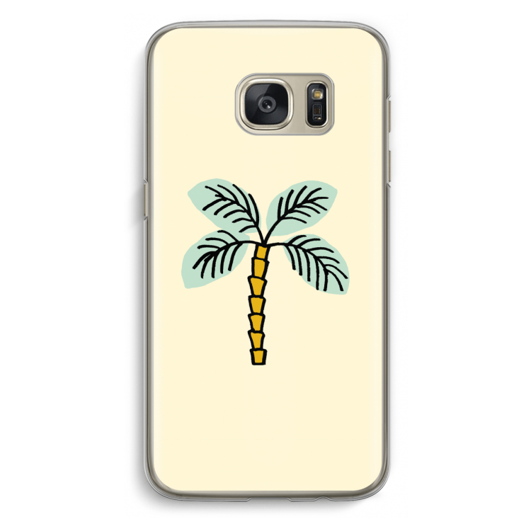 Palmboom: Samsung Galaxy S7 Transparant Hoesje