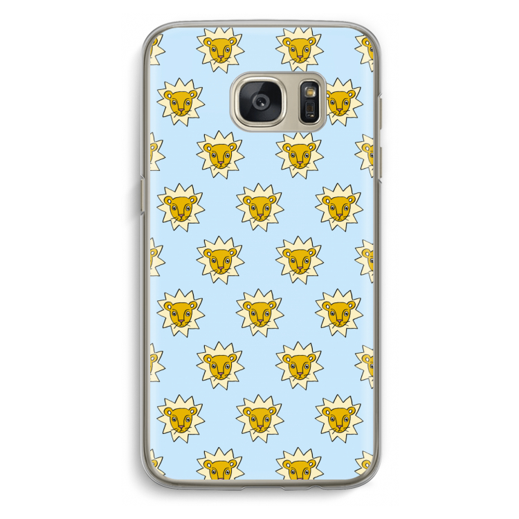 Leeuwenkoppen: Samsung Galaxy S7 Transparant Hoesje