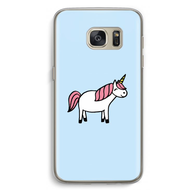 Eenhoorn: Samsung Galaxy S7 Transparant Hoesje