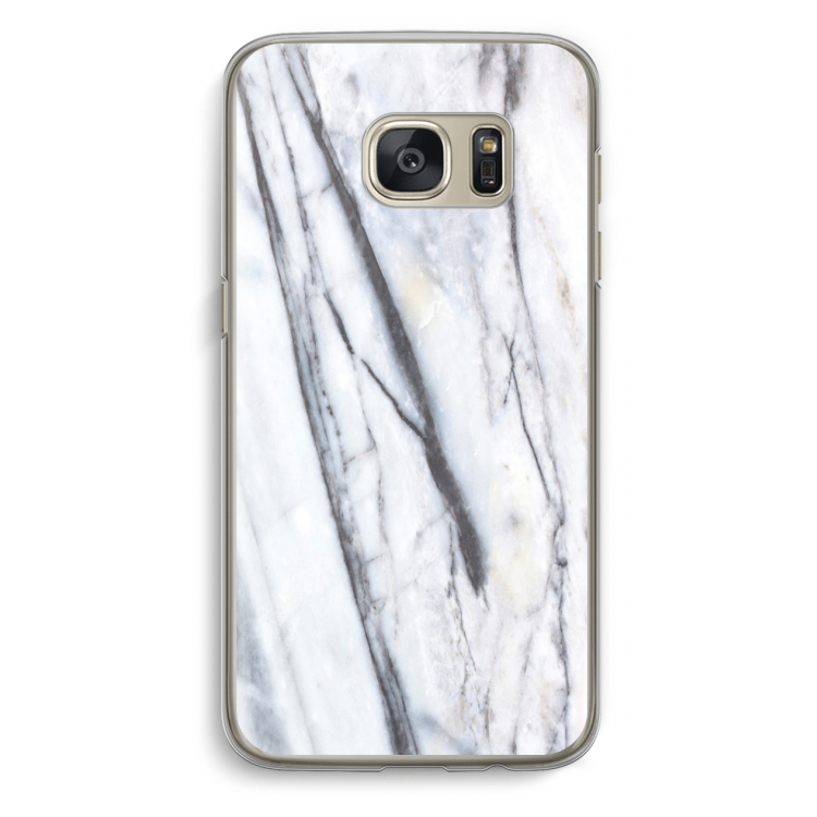 Gestreepte marmer: Samsung Galaxy S7 Transparant Hoesje