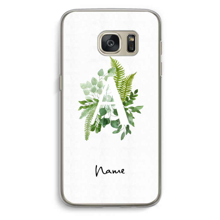 Green Brush: Samsung Galaxy S7 Transparant Hoesje