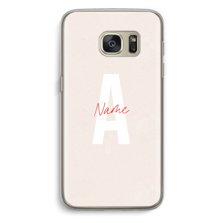 Strawberry Milkshake: Samsung Galaxy S7 Transparant Hoesje