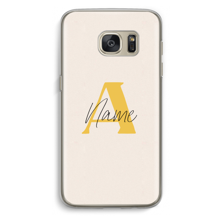 Amber Script: Samsung Galaxy S7 Transparant Hoesje
