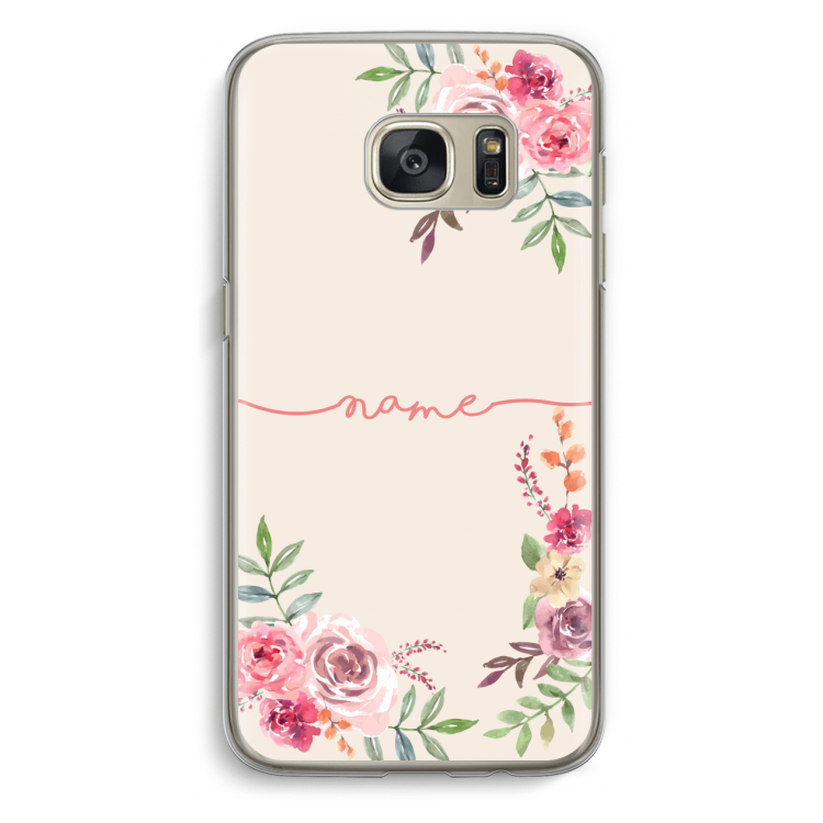 Rozen: Samsung Galaxy S7 Transparant Hoesje