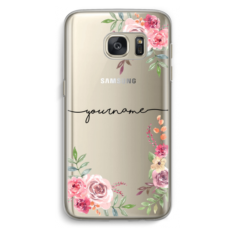 Rozen: Samsung Galaxy S7 Transparant Hoesje