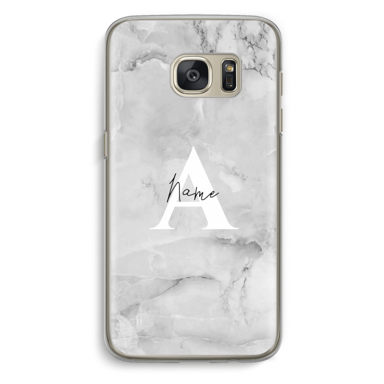 Ivory Marble: Samsung Galaxy S7 Transparant Hoesje
