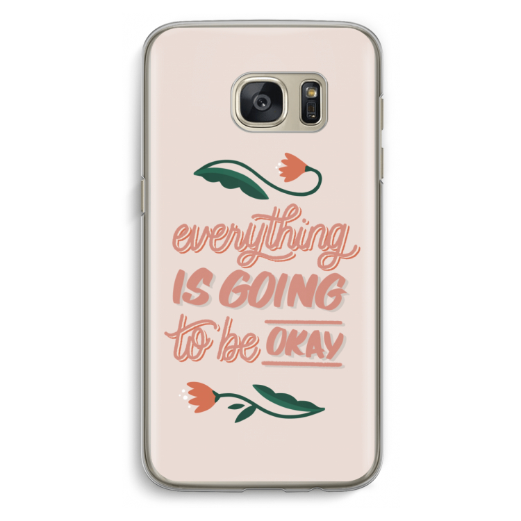 Optimistic flower girl: Samsung Galaxy S7 Transparant Hoesje