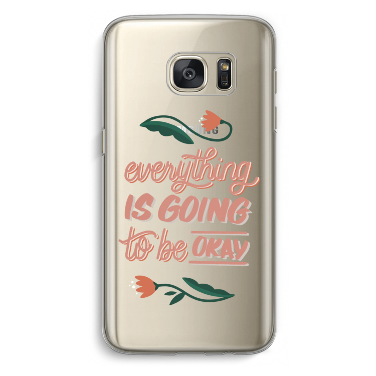 Optimistic flower girl: Samsung Galaxy S7 Transparant Hoesje