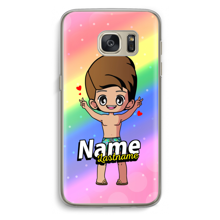 Chibi Maker man: Samsung Galaxy S7 Transparant Hoesje