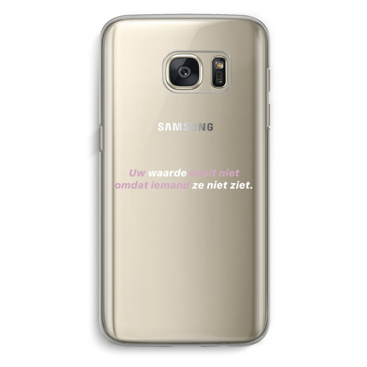 uw waarde daalt niet: Samsung Galaxy S7 Transparant Hoesje