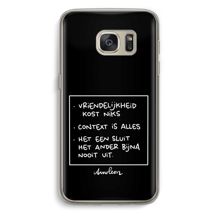 Mijn Motto's: Samsung Galaxy S7 Transparant Hoesje