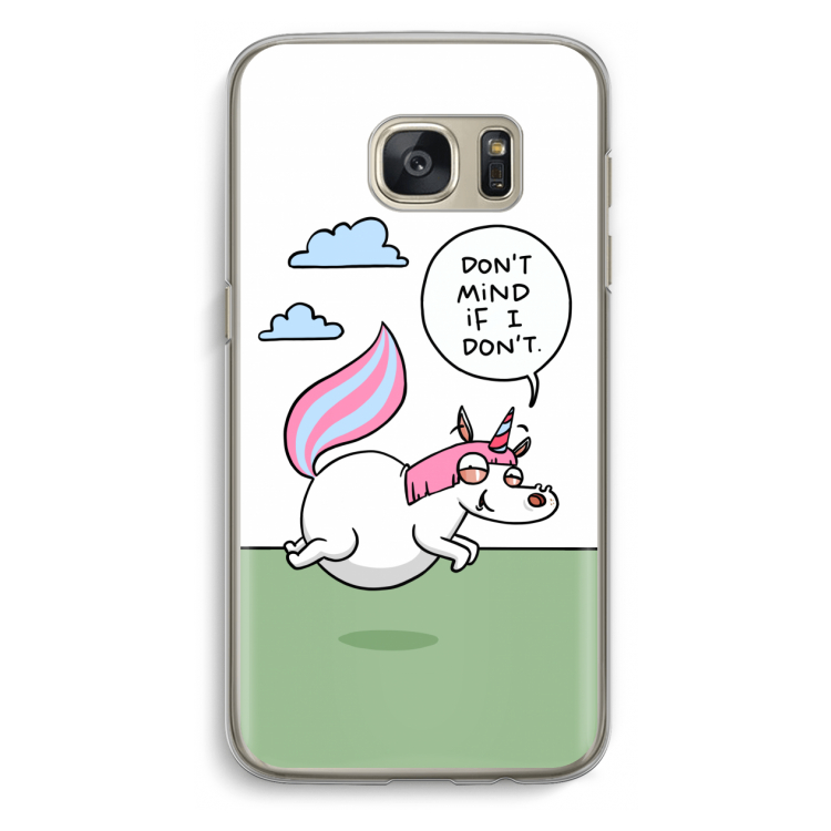 Unicorn: Samsung Galaxy S7 Transparant Hoesje