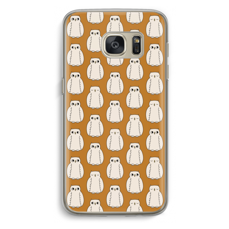 Uilen: Samsung Galaxy S7 Transparant Hoesje