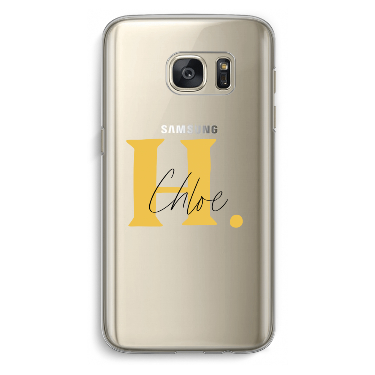 Amber Script: Samsung Galaxy S7 Transparant Hoesje