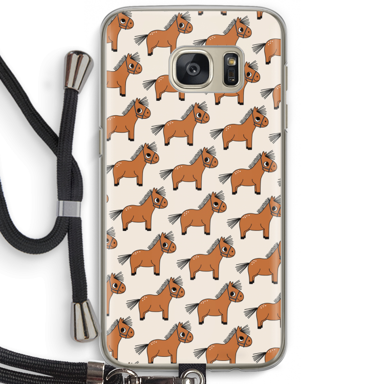 Pony: Samsung Galaxy S7 Transparant Hoesje met koord