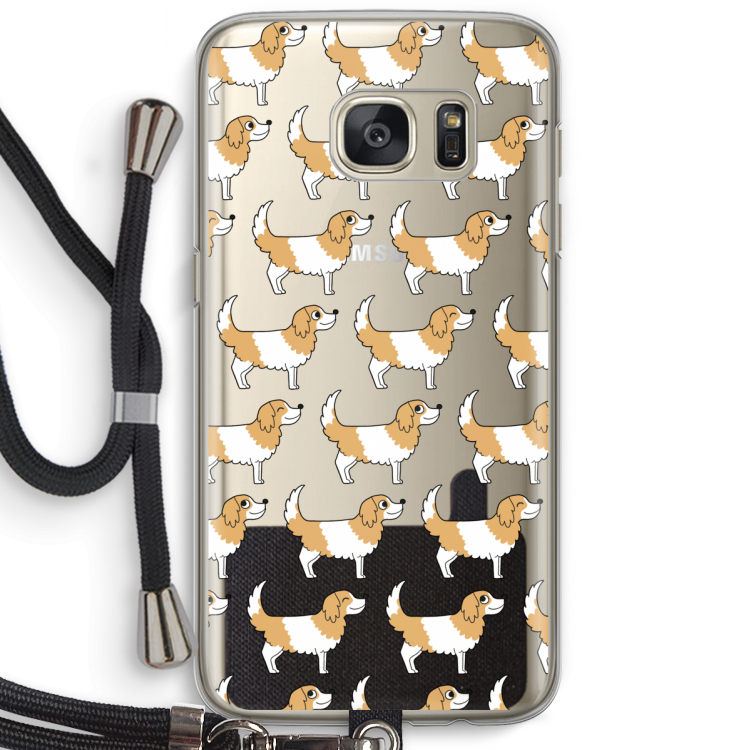 Doggy: Samsung Galaxy S7 Transparant Hoesje met koord