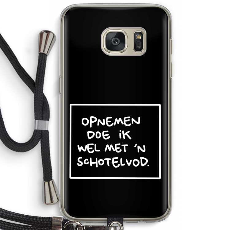 Schotelvod: Samsung Galaxy S7 Transparant Hoesje met koord