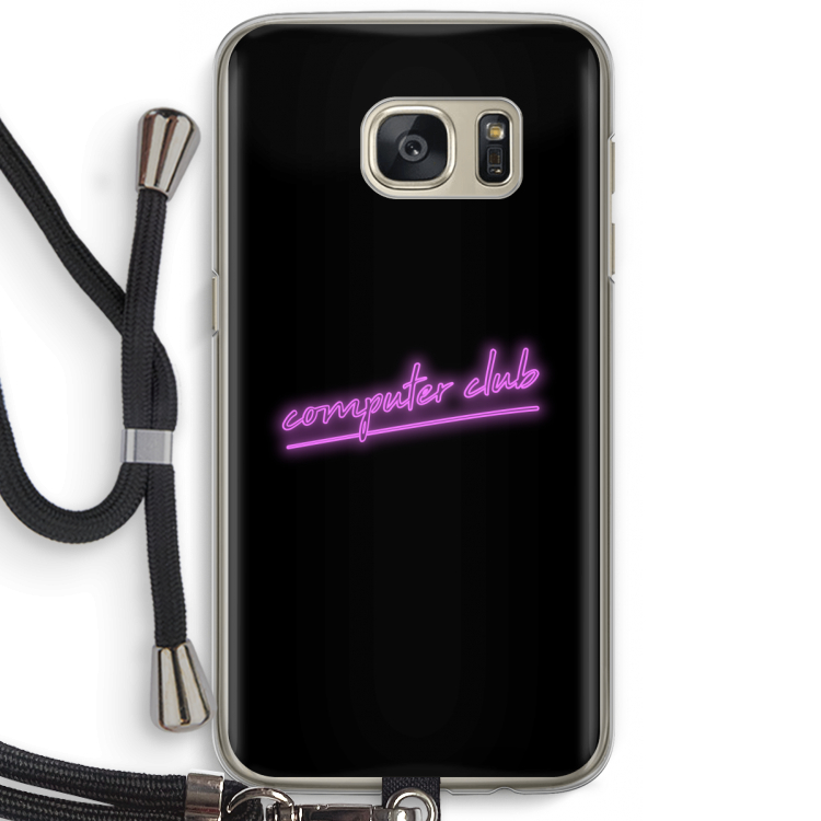 Vice Black: Samsung Galaxy S7 Transparant Hoesje met koord
