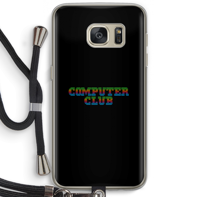 Retro: Samsung Galaxy S7 Transparant Hoesje met koord