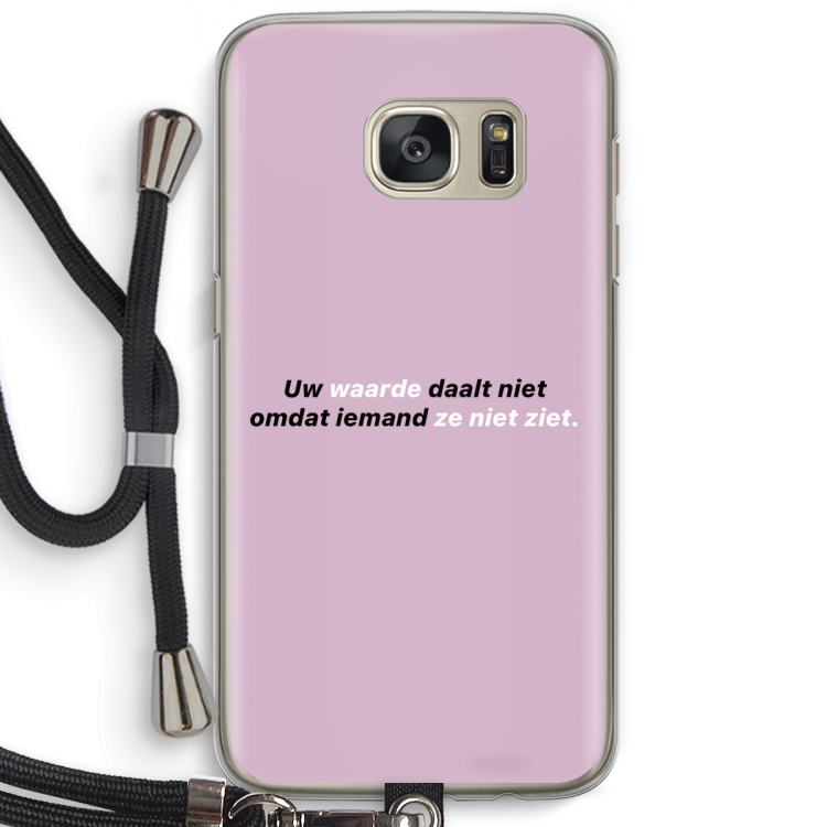 uw waarde daalt niet: Samsung Galaxy S7 Transparant Hoesje met koord