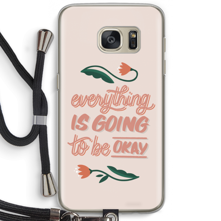Optimistic flower girl: Samsung Galaxy S7 Transparant Hoesje met koord