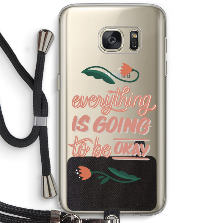 Optimistic flower girl: Samsung Galaxy S7 Transparant Hoesje met koord