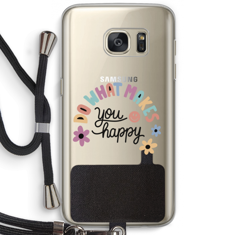 Happy days: Samsung Galaxy S7 Transparant Hoesje met koord