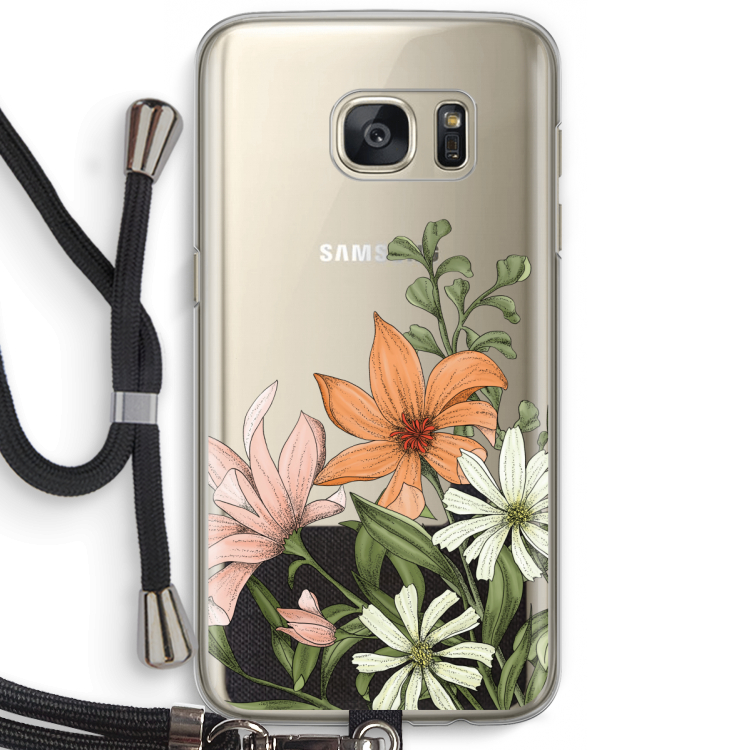 Floral bouquet: Samsung Galaxy S7 Transparant Hoesje met koord
