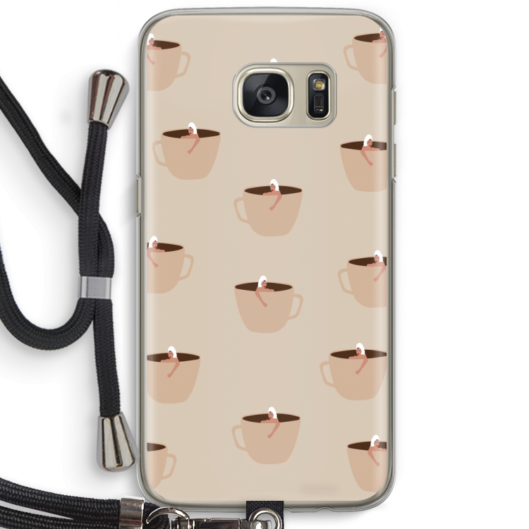 Morning coffee: Samsung Galaxy S7 Transparant Hoesje met koord