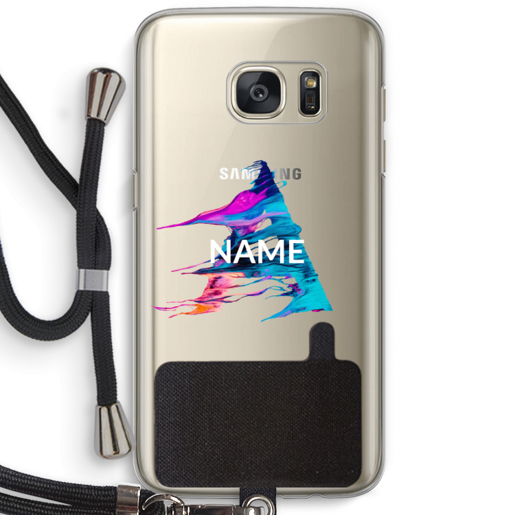 Abstract Spectrum: Samsung Galaxy S7 Transparant Hoesje met koord