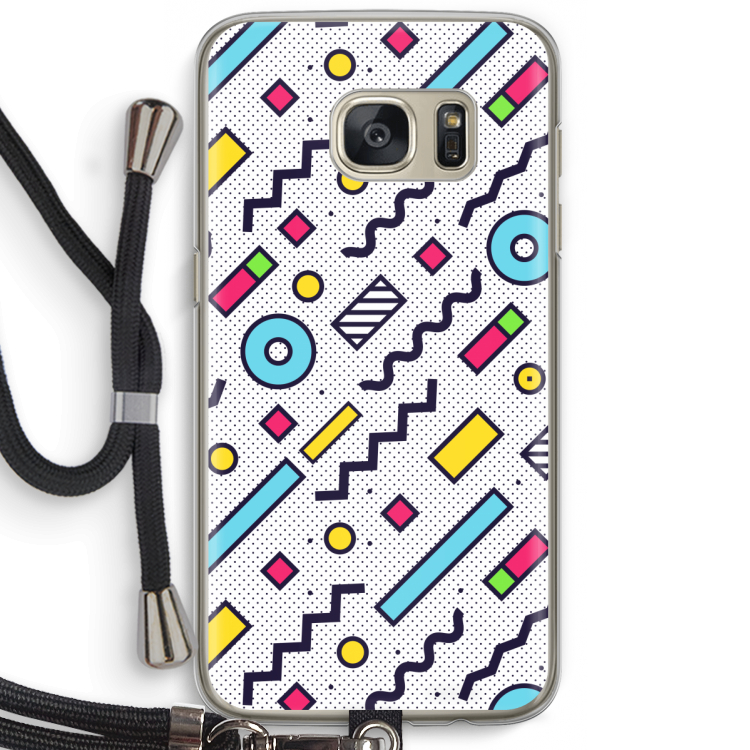 8-bit N°8: Samsung Galaxy S7 Transparant Hoesje met koord