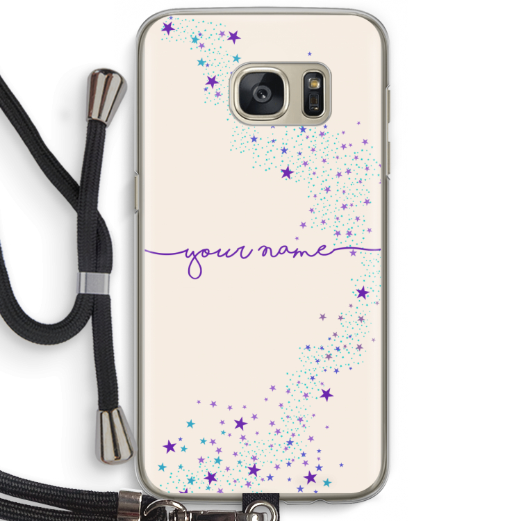 Sterren: Samsung Galaxy S7 Transparant Hoesje met koord