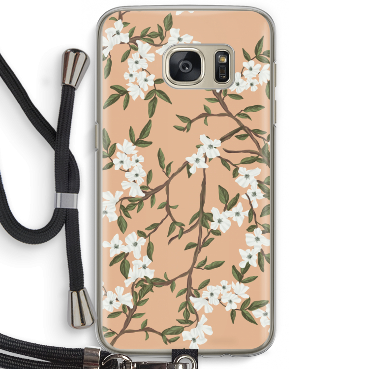 Blossoming spring: Samsung Galaxy S7 Transparant Hoesje met koord