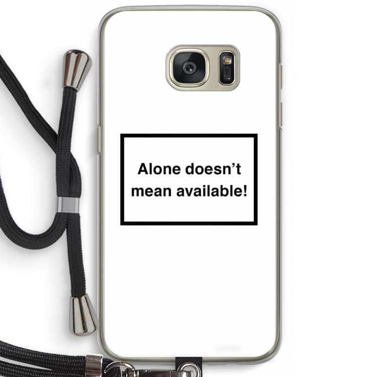 Alone: Samsung Galaxy S7 Transparant Hoesje met koord