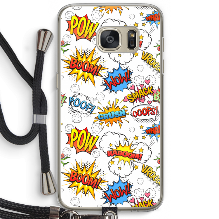 Pow Smack: Samsung Galaxy S7 Transparant Hoesje met koord