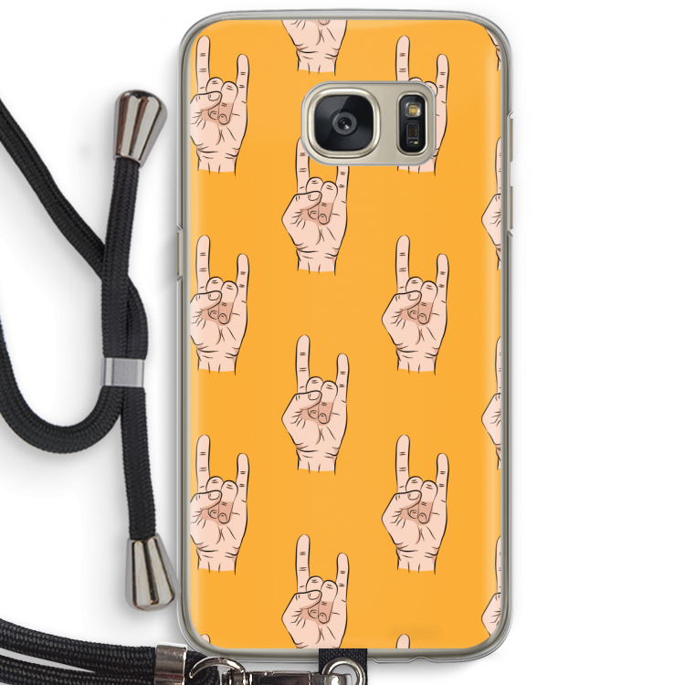 Rock: Samsung Galaxy S7 Transparant Hoesje met koord