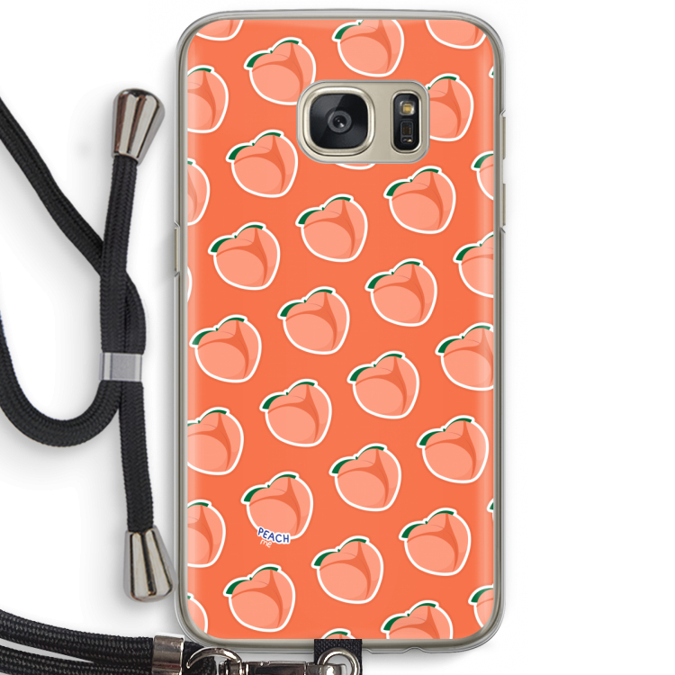 Just peachy: Samsung Galaxy S7 Transparant Hoesje met koord