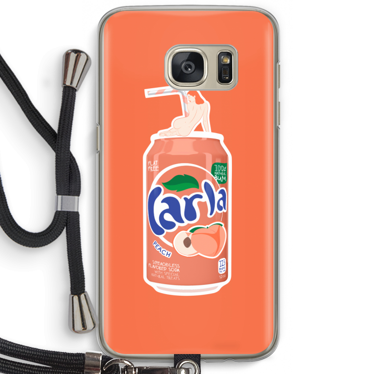 S(peach)less: Samsung Galaxy S7 Transparant Hoesje met koord