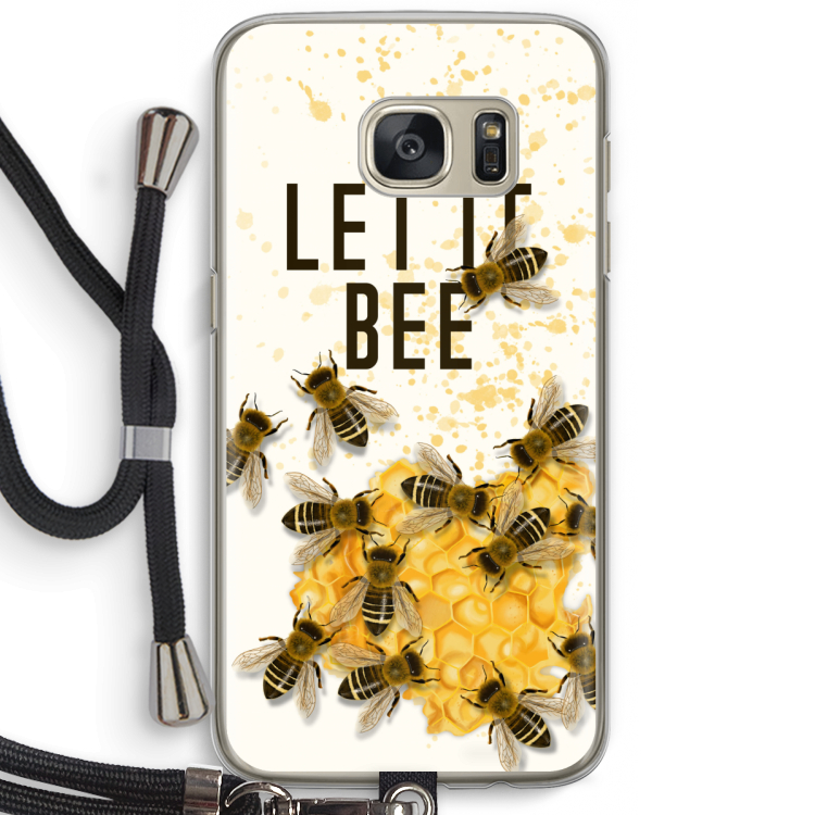 Let it bee: Samsung Galaxy S7 Transparant Hoesje met koord