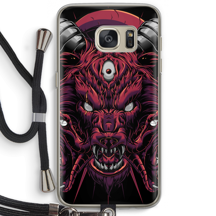Hell Hound and Serpents: Samsung Galaxy S7 Transparant Hoesje met koord