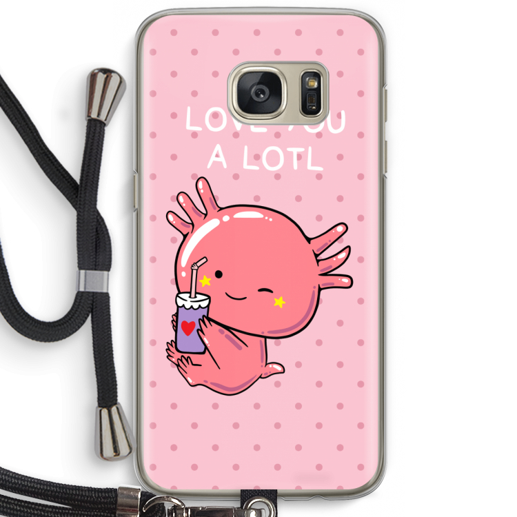 Love You A Lotl: Samsung Galaxy S7 Transparant Hoesje met koord