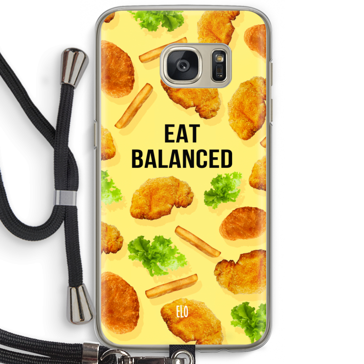 Eat Balanced: Samsung Galaxy S7 Transparant Hoesje met koord